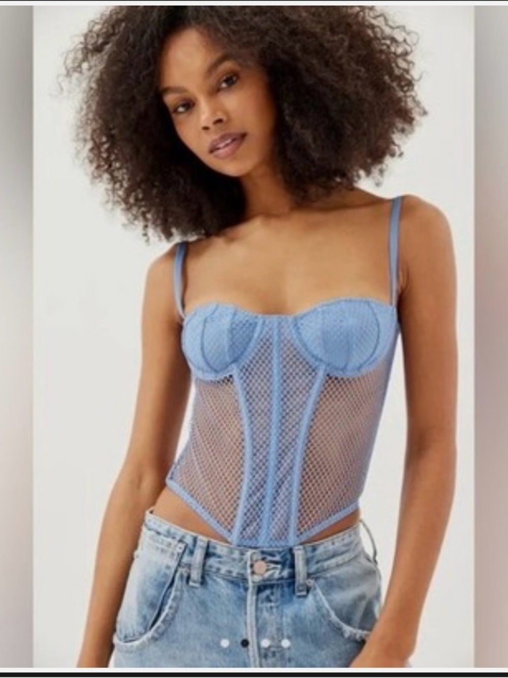 Urban Outfitters Out From Under Modern Love Overdrive Fishnet Corset